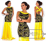 Красиве вечірнє елегантне обтисле довге плаття-рибка. Арт-2618/23, фото 3