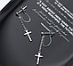 Сережки Хрестики срібні довгі з ланцюжком, оригінальні сережки, срібло 925 проби, фото 4