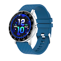 Смарт-часы H30 с Bluetooth и большим сенсорным экраном синие