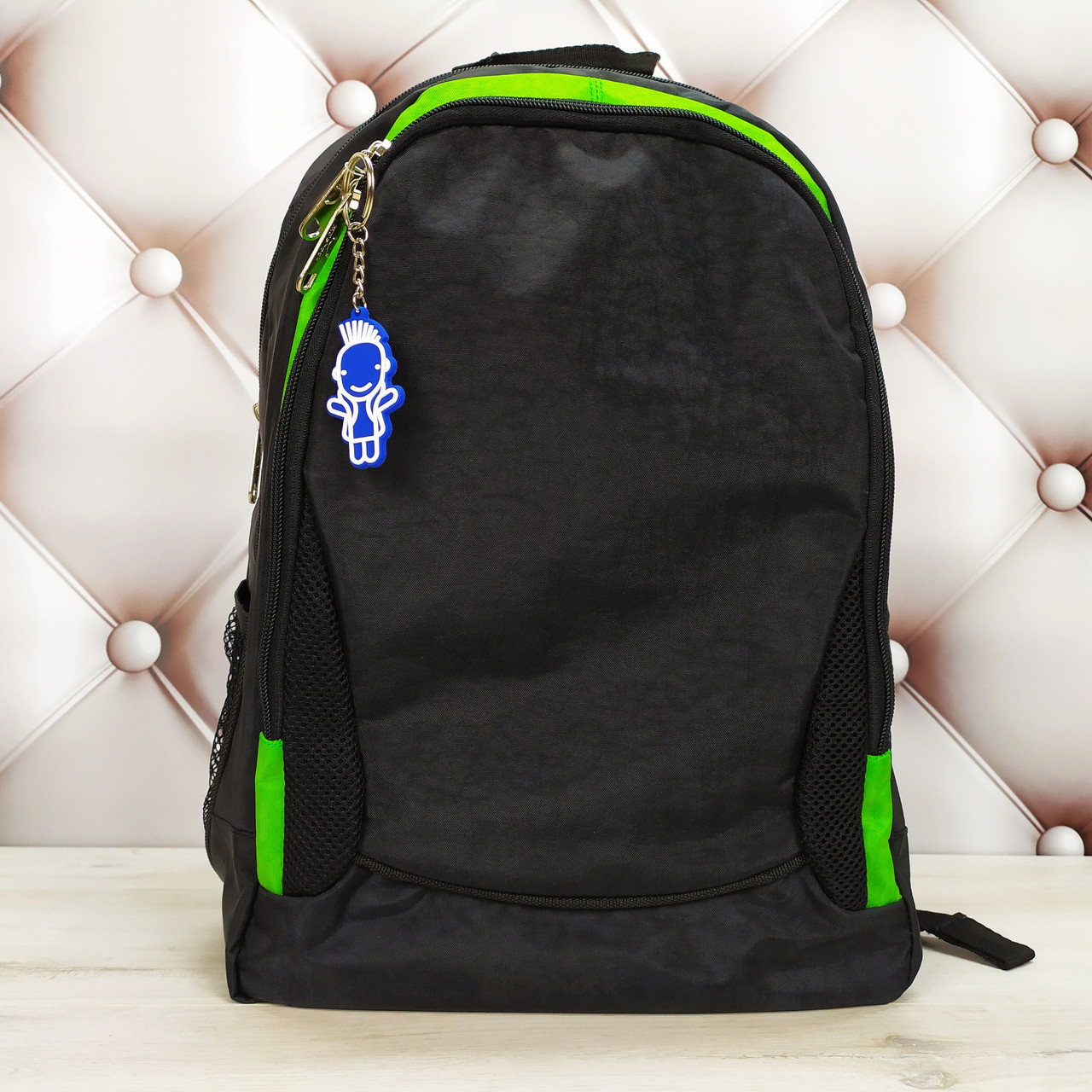 Рюкзак шкільний для хлопчика Bagland Ураган 20 л. чорний/салатовий, фото 1