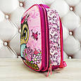Рюкзак шкільний каркасний для дівчинки малиновий з совушкой Bagland Turtle 17 л. малиновий 688, фото 3