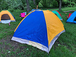 Якісний намет для пікніка 2.5х2 best 4 жовто-синій