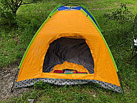 Импортная Туристическая палатка 2x2 м best 6 оранжевая-синяя, сине желтая, зеленая