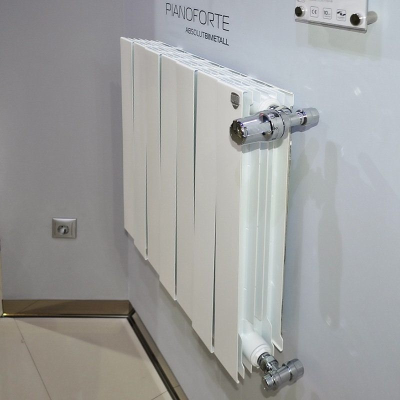 Радіатор біметалевий білий Royal Thermo PianoForte 500/Bianco Traffico 8 секцій