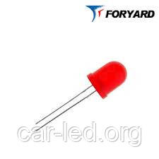 Світлодіод Червоний 10 мм. FYL10003 LRD (660nm; 250mcd, 60°) (круглий, дифузний), FORYARD