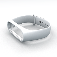 Силиконовый ремешок для фитнес браслета Xiaomi Mi Smart Band 5 6 7 White Белый