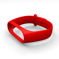 Силиконовый ремешок для фитнес браслета Xiaomi Mi Smart Band 5 6 7 Red Красный