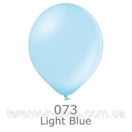 Повітряні кулі блакитні металік, надувні кульки 30 см 12" BelBal Бельгія набір 5 шт