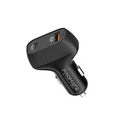 Автомобільний зарядний пристрій Promate DriveGear-33W PD USB-C + QC 3.0 USB-A Black (drivegear-33w.black)