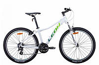 Гірський жіночий велосипед LEON HT LADY AL AM VBR 26" (біло-синій з салатним)15r