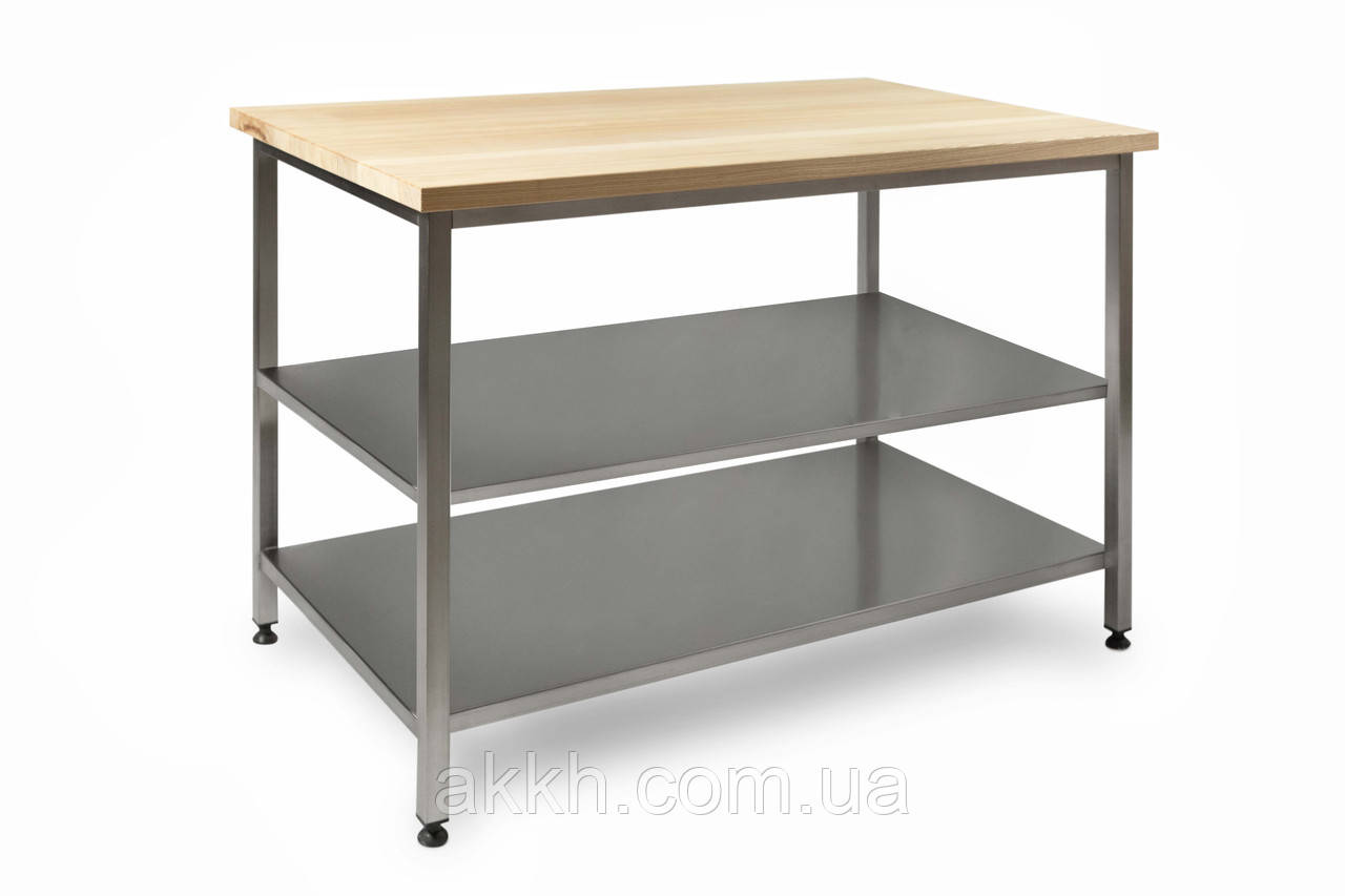 Стол с деревянной столешницей и 2-мя полками: продажа, цена в Харькове ...