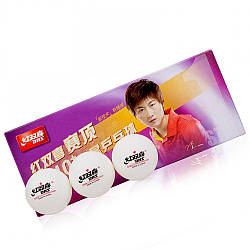 М'ячі для настільного тенісу DHS Cell-Free Dual 40+ мм 1*(10 шт), М'ячики для настільного тенісу