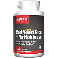 Червоний рис+наттокиназа 60 капс розрідження крові чистка судин статини зниження холестерину Jarrow Formulas