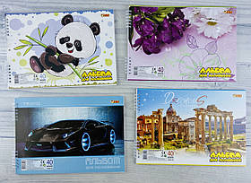 Альбом для малювання 40 аркушів на спіралі 110 г/м2 50206 49356 Tiki Україна