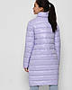 Якісна подовжена демісезонна куртка лілового кольору, фото 8