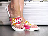 Шльопанці білі гумові літні жіночі з голограмою, фото 2
