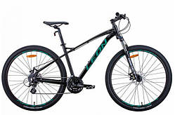 Гірський велосипед LEON TN 90 AL DD 29 AM"(чорно-бірюзовий)20r