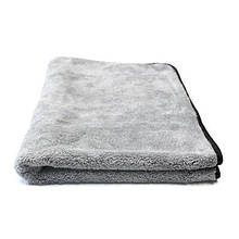 Рушник плюшевий для сушки - MaxShine "Big Grey" 60x80 см. 600 gsm сіро-чорний (1016080G)