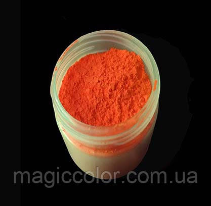 Пігмент неоновий флуоресцентний червоно-помаранчевий HP-14. Банка 10 мл