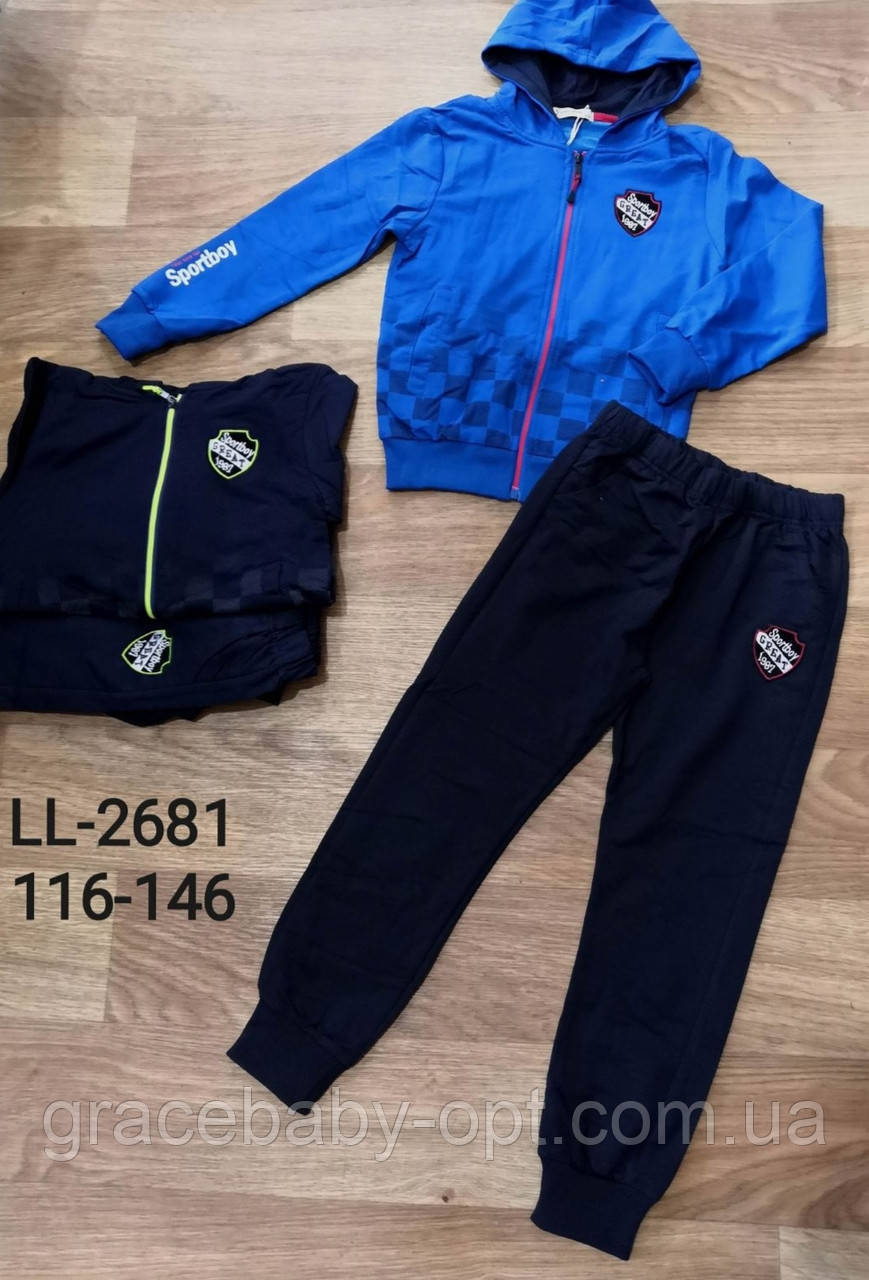 Спортивний костюм 2 в 1 для хлопчика оптом, Sincere, 116-146 см, № LL-2681