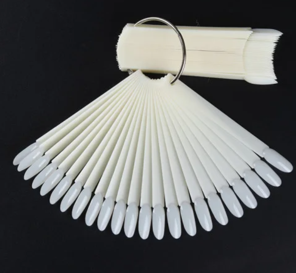 Типси на металевому кільці білі матові овал 50 шт., фото 1