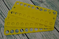 Органайзер пластиковый, 20 мест 6-угольные отверстия жовтий