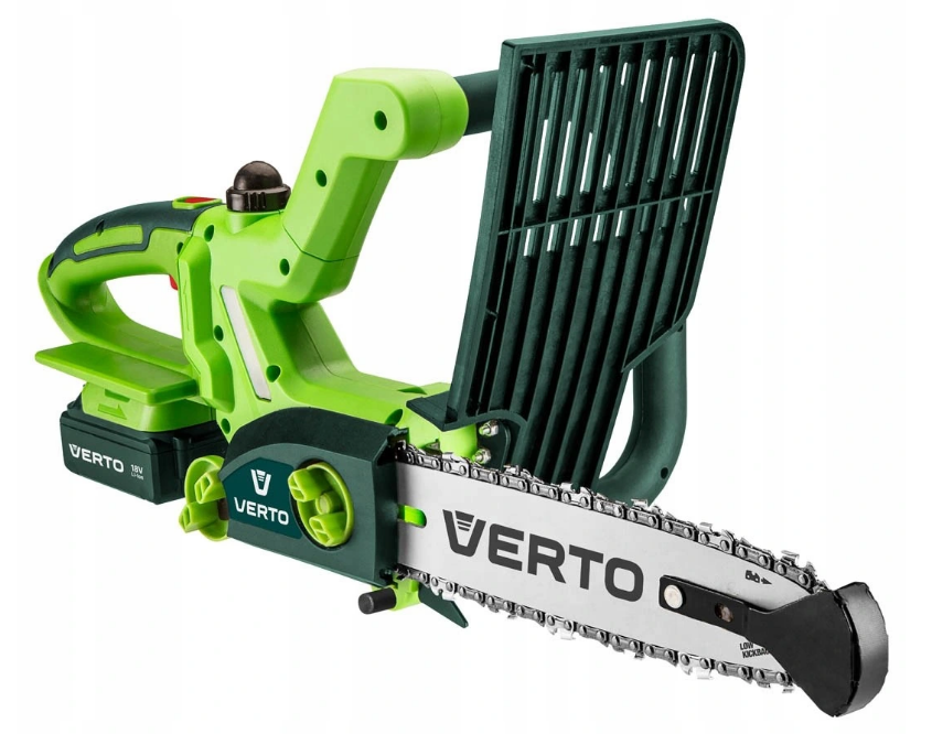 Пила ланцюгова акумуляторна 21В VERTO 52G585, 31 см, 3 Ач, фото 1