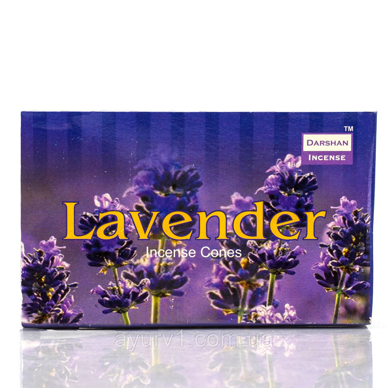 Ароматичні конуси виробництво, Даршан, Darshan, Lavender/ Лаванда Індія, 10 шт. у пачці