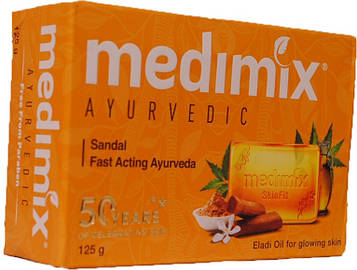 MEDIMIX AYURVEDIC SANDAL 125GM, МИЛО МЕДИМИКС САНДАЛ 125ГРМ