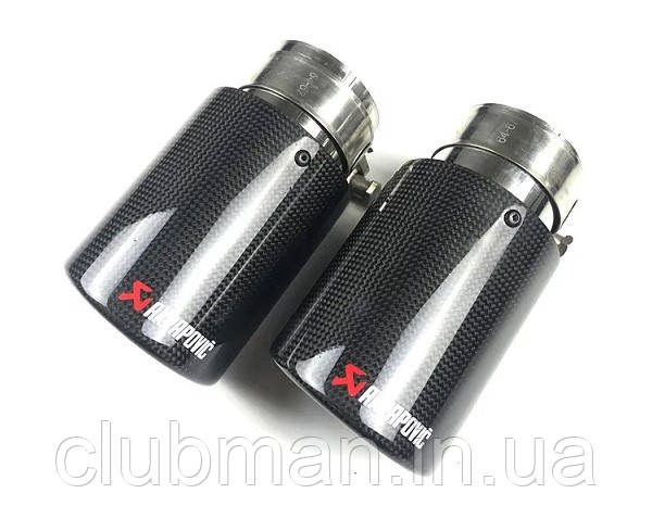 Насадка на глушник AKRAPOVIC карбон (кругла кромка)