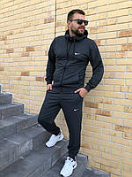 Спортивный костюм мужской однотонный темно-серый Nike