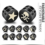 Магнітні сережки кліпси-обманки. Кліпси з хрестом на одне вухо стиль 3, фото 4