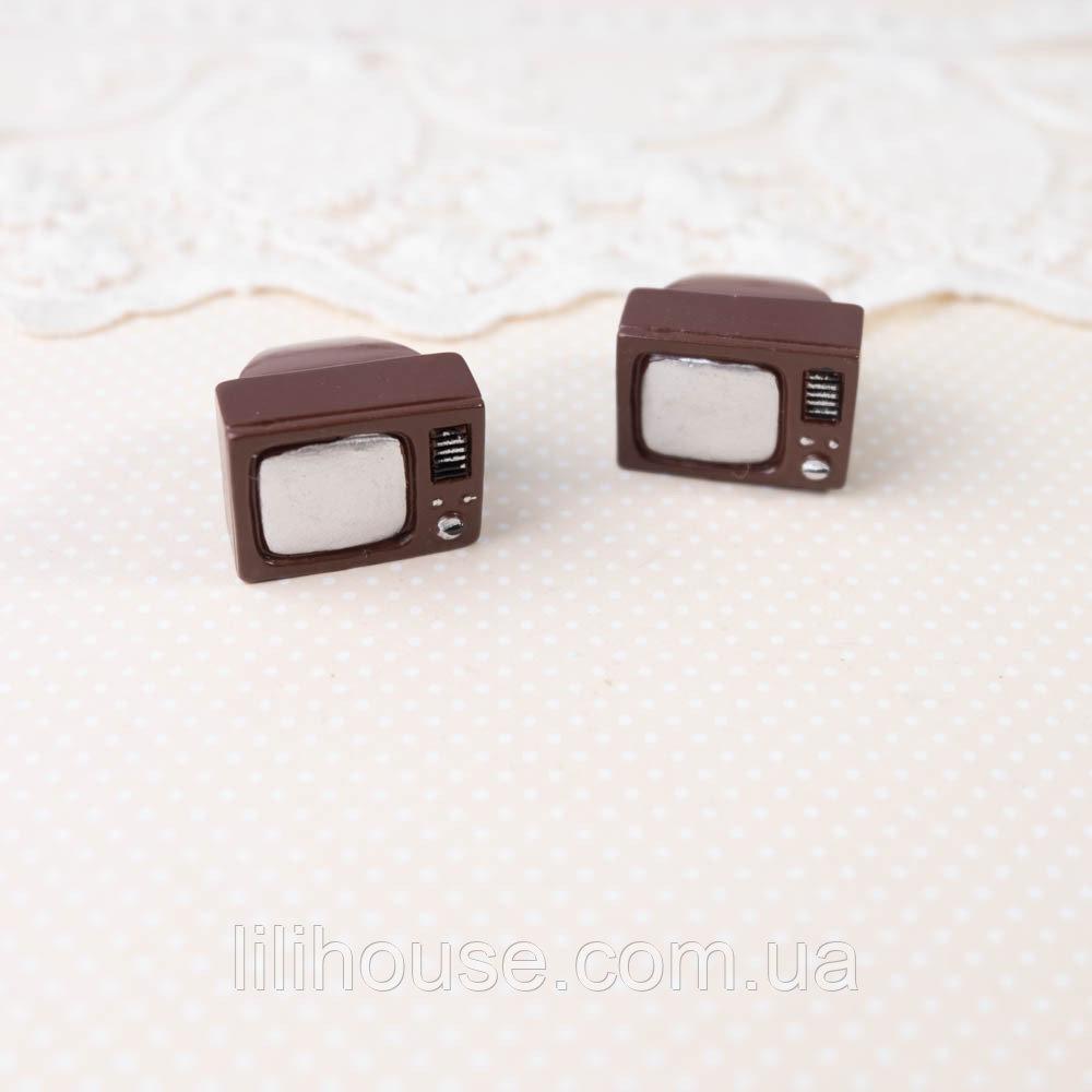 Мініатюрний телевізор міні 22*17 мм Коричневий, фото 1