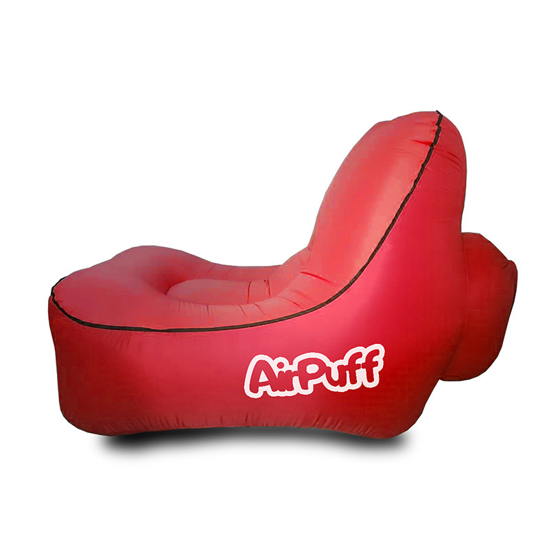Надувне крісло лежак AirPuff для відпочинку на природі та пляжі (Red)