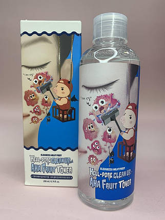 Пілінг-тонер з фруктовими кислотами Elizavecca Face Care Hell-Pore Clean Up Aha Fruit Toner 200 мл, фото 3