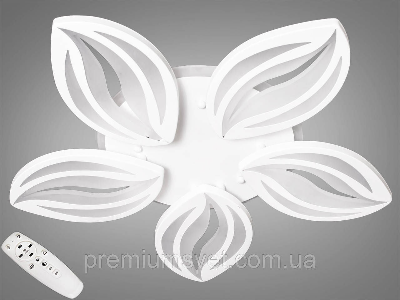 Люстра стельова світлодіодна 8092/5 WH LED 3color dimmer, фото 1