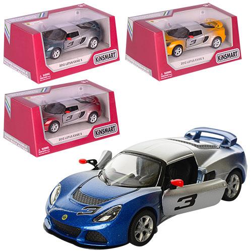 Дитяча колекційна машинка Kinsmart Lotus Exige KT5361wg металева інерційна відчиняються двері іграшка