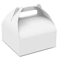 Подарункова упаковка картонна біла 160*160*70 50 шт для торта, кондитерських виробів