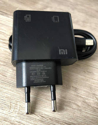 Зарядка Xiaomi + Кабель micro USB 2 Виходи по 2 Ампера (MDY-05-AA), фото 2