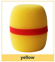 Ветрозащита поролоновый чехол для студийного микрофона Shure Sennheiser Цвет желтый Yellow