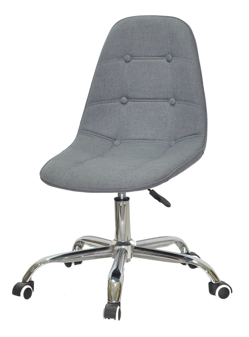 Стілець Alex Office оббивка віскоза колір сірий К-11 на колесах із регулюванням висоти дизайн Charles Eames, фото 1