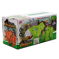 Іграшковий Динозавр «Тріцератопс» Dinosaurs, ходить, світлові та звукові ефекти, 35 * 15 * 13 см, (854B), фото 6