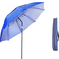 Пляжна парасолька з нахилом однотонна із захистом від ультрафіолетових променів 1.7 м Парасолька із захистом від УФ променів