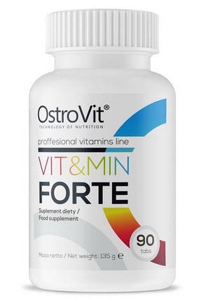 Вітаміни та мінерали OstroVit Vit & Min Forte 90 tabs, фото 3