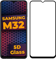 5D стекло Samsung Galaxy M32 M325 (Защитное Full Glue) Black (Самсунг Галакси М32)