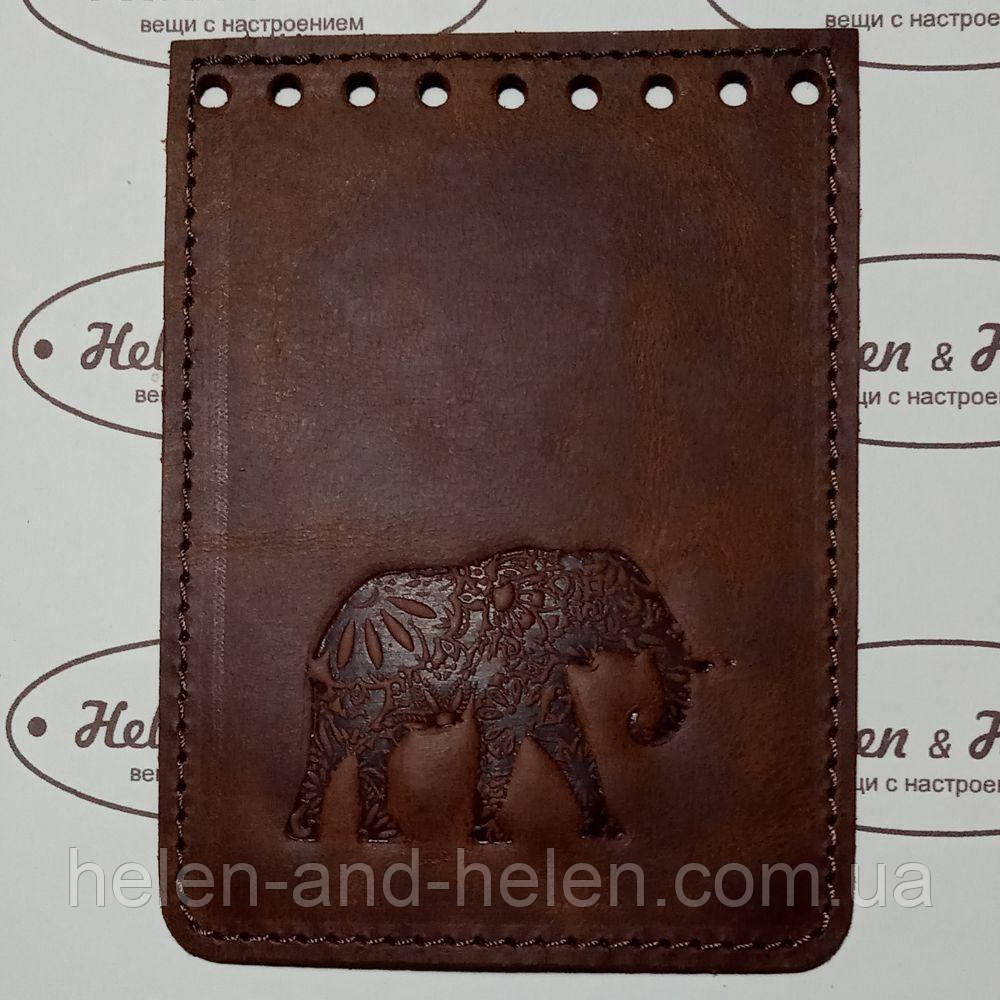 Клапан для міні сумочки 10*14. "Слон". Колір "Коньячний", фото 1