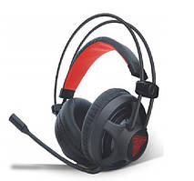 Ігрові навушники з мікрофоном Fantech HG13, Black,USB підсвічування, Color Box (226*205*114) 0,48 кг