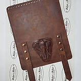 Декоративний хлястик для клапана 2*18. Колір "Коньячний"., фото 2