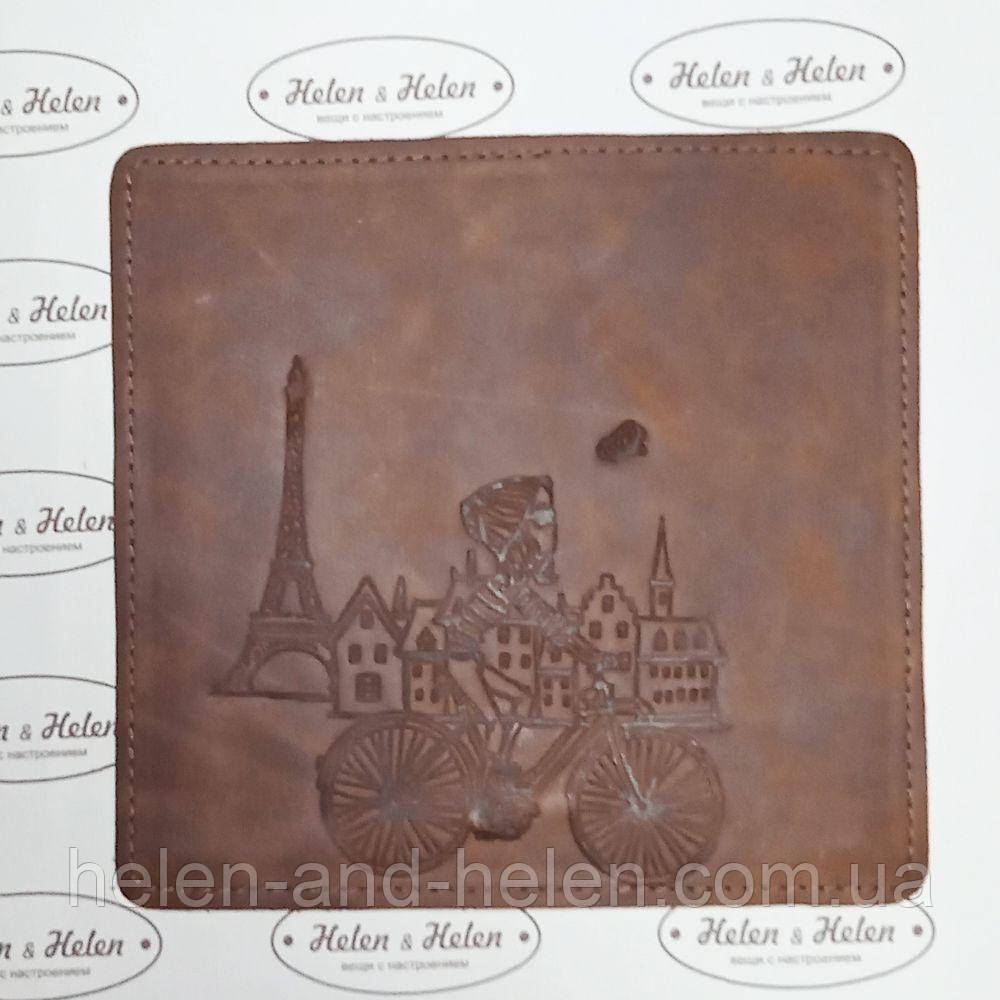 Клапан для сумки 20*19. "Париж". Колір "Коньячний"., фото 1