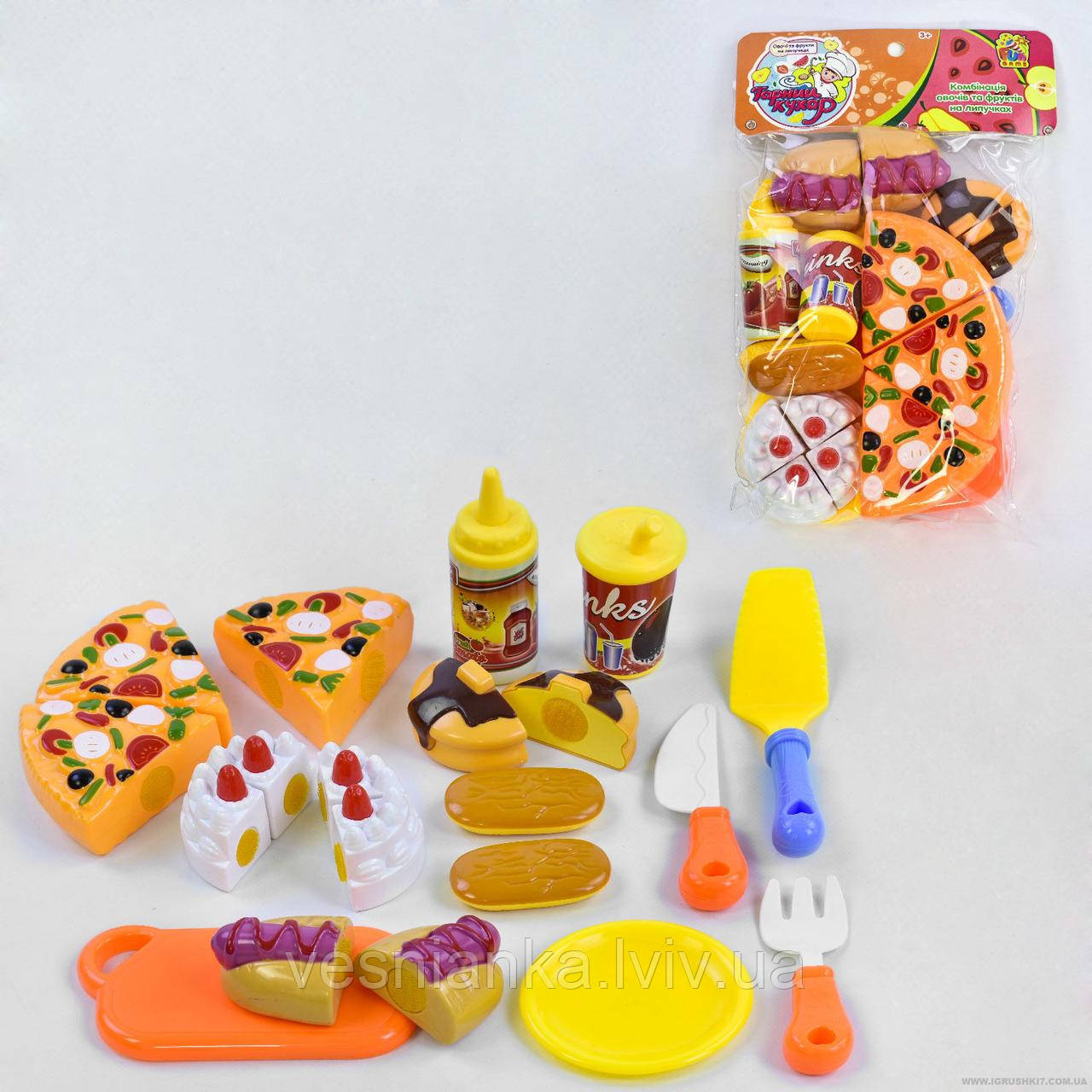 Іграшка Набір продуктів на липучках, 12 предметів, арт 1029